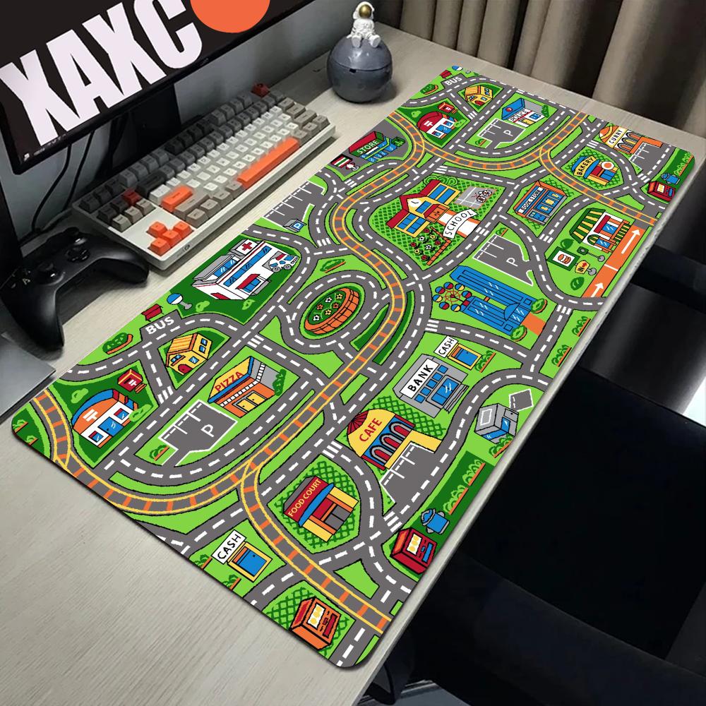 Desk Setup Tech - Alfombrilla de ratón de dibujos animados