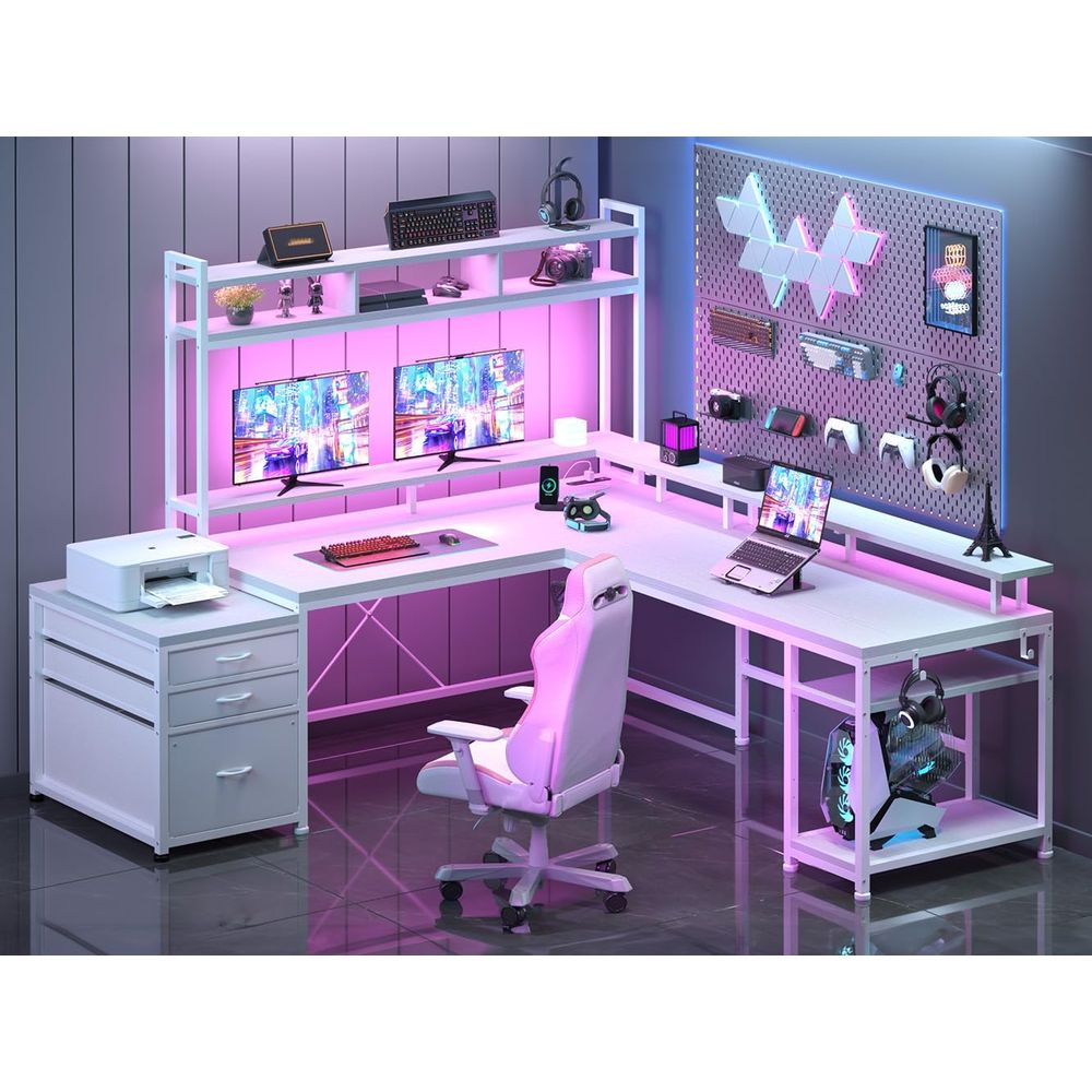 Desk Setup No Computer - Escritorio en Forma de L de