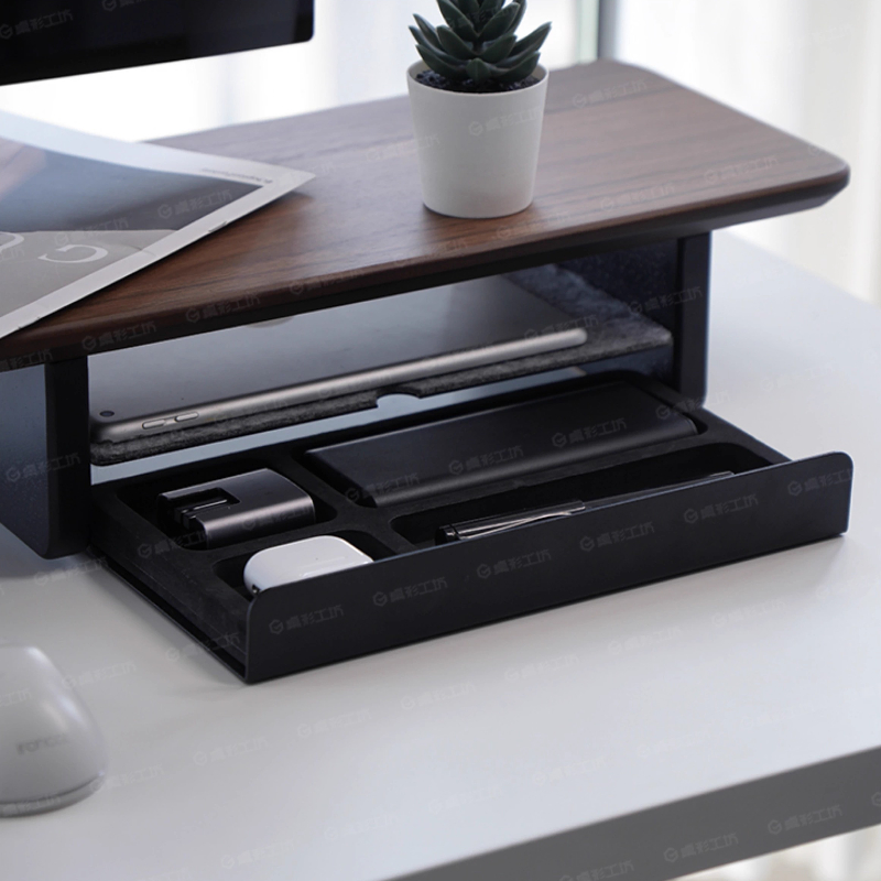 Desk Setup In Office - Soporte para Monitor, cajones de almacenamiento