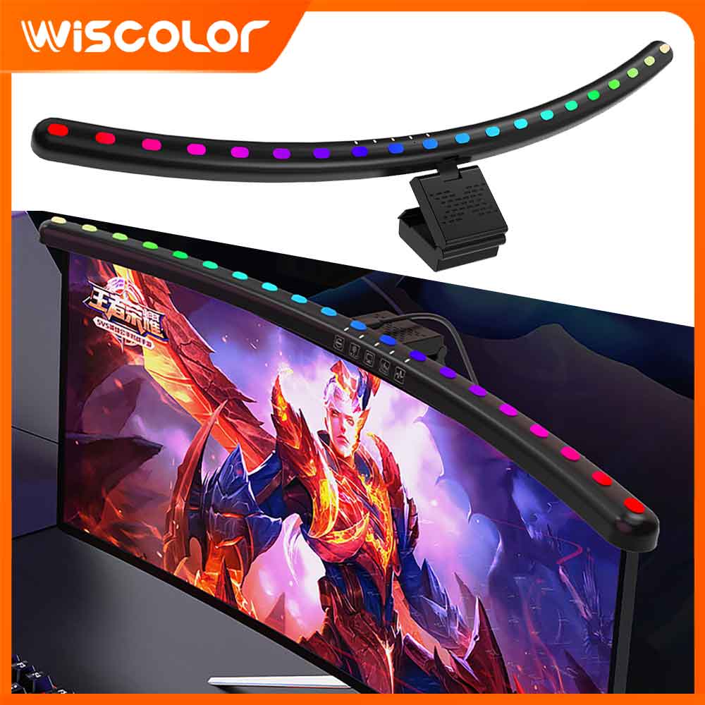 Desk Setup Tech - Barra de Luz RGBIC para Monitor,