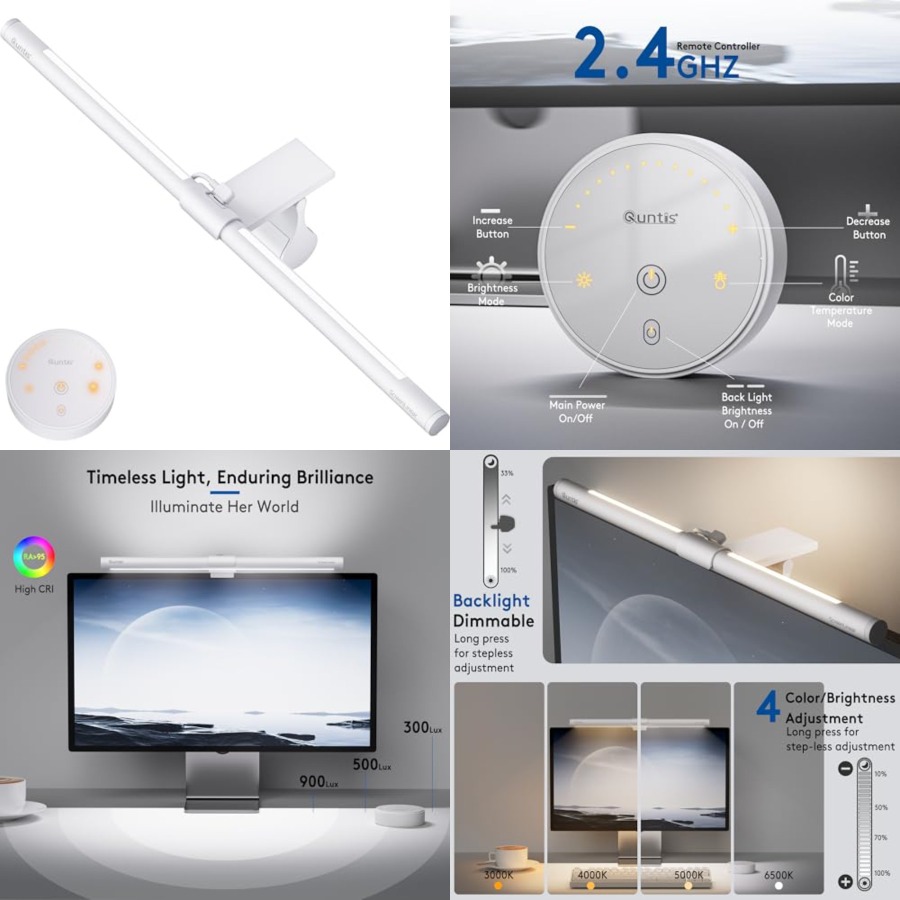 Desk Setup In Office - Barra de Luz para Monitor con