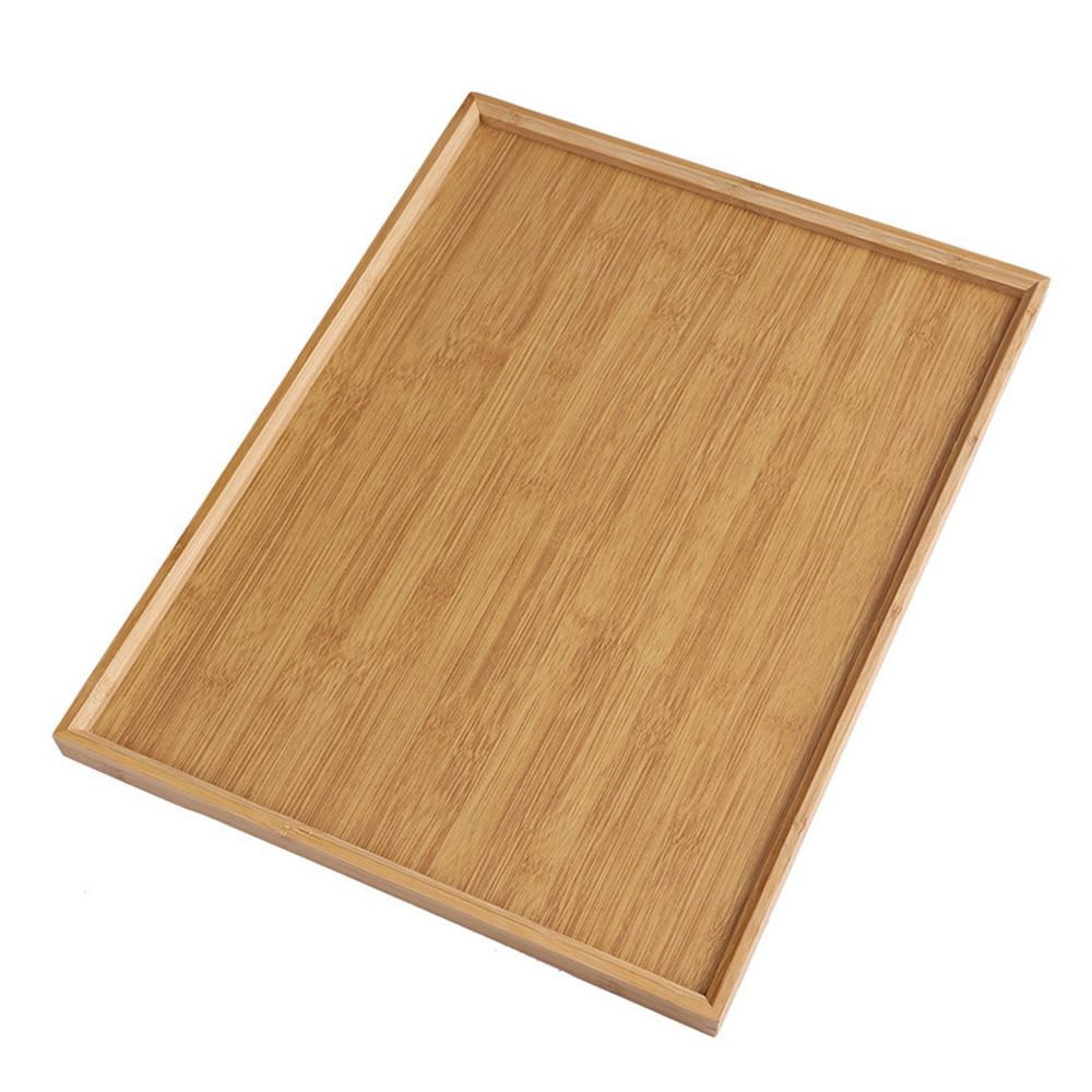 Desk Setup Retro - Bandeja Decorativa de Bambú Natural, Bandeja