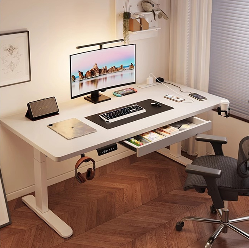Desk Setup In Office - Escritorio Eléctrico Moderno de Hierro con