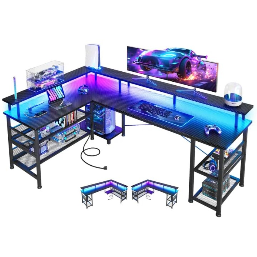Desk Setup In Office - Escritorio Gaming Grande en Forma de