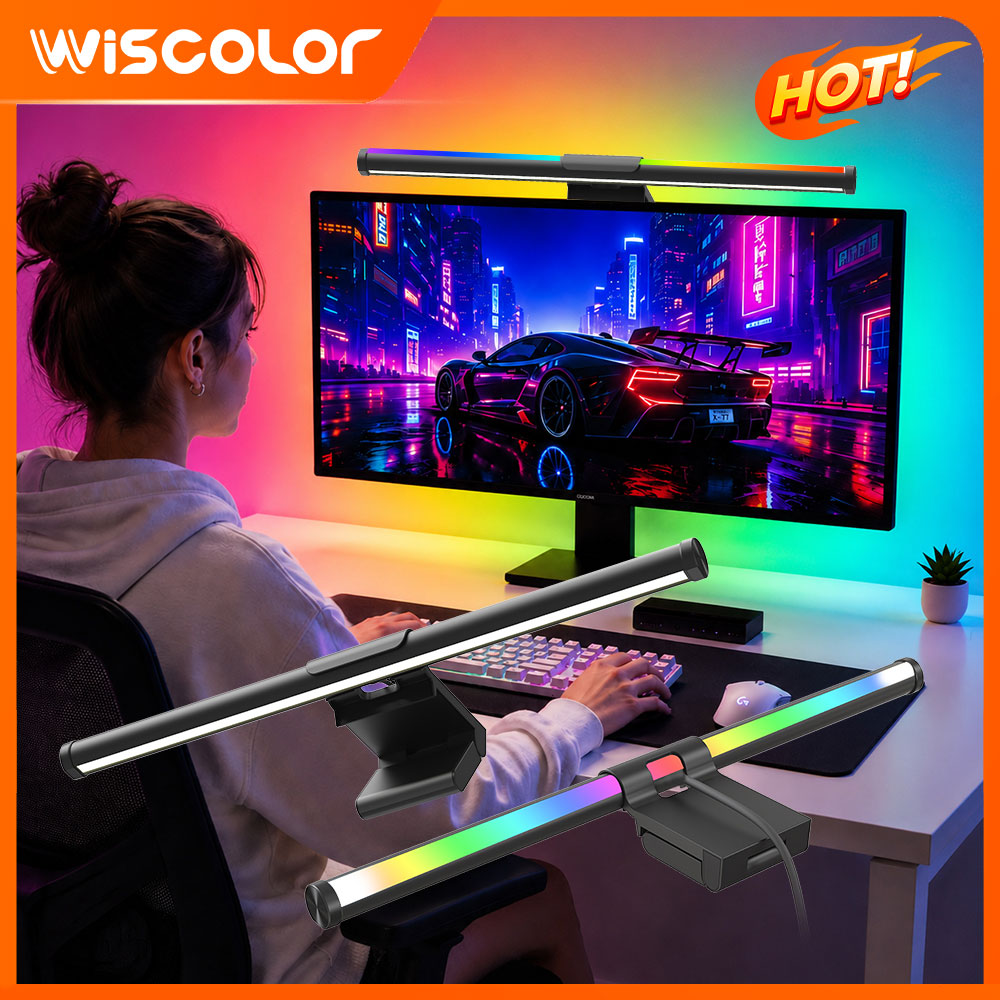 Desk Setup No Computer - Barra de Luz WiFi para Monitor,