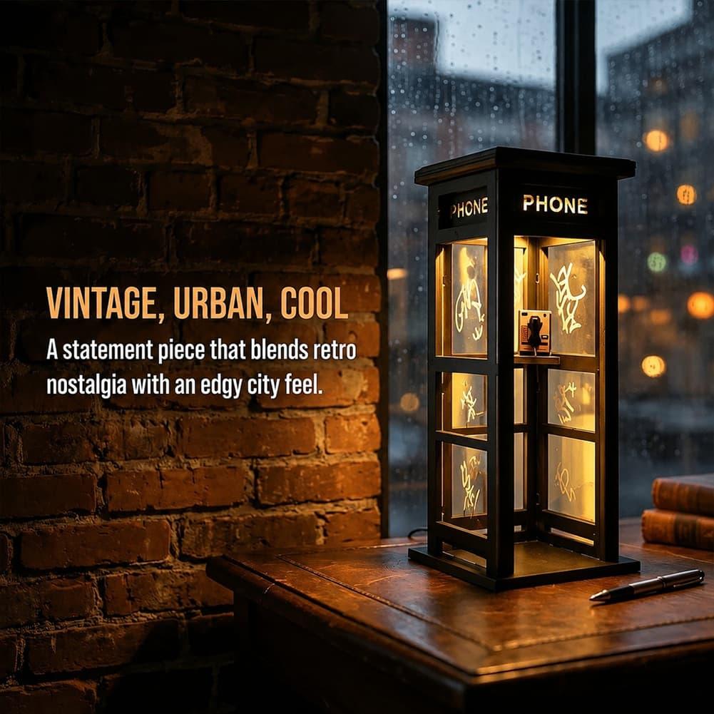 Desk Setup Retro - Lámpara de Mesa Estilo Industrial con