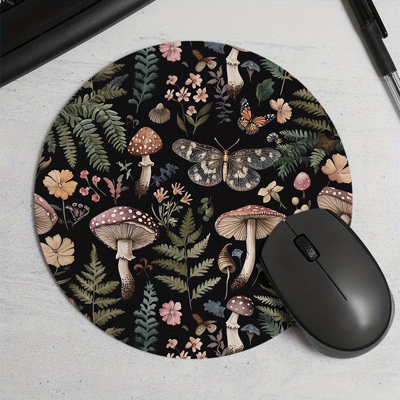 Desk Setup In Office - Alfombrilla de ratón redonda con diseño