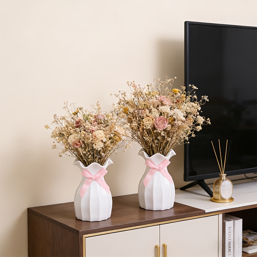 Jarrón de plástico con diseño  - Desk Setup Plant reseña y precio