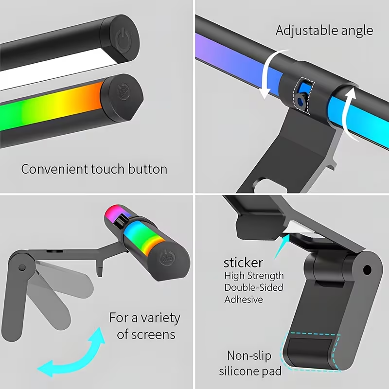 Barra de luz RGB para monitor, - Desk Setup No Monitor reseña y precio