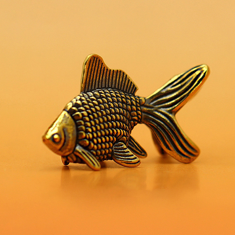 Figuras de peces dorados de la - Desk Setup Retro reseña y precio