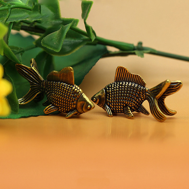 Figuras de peces dorados de la - Desk Setup Retro reseña y precio