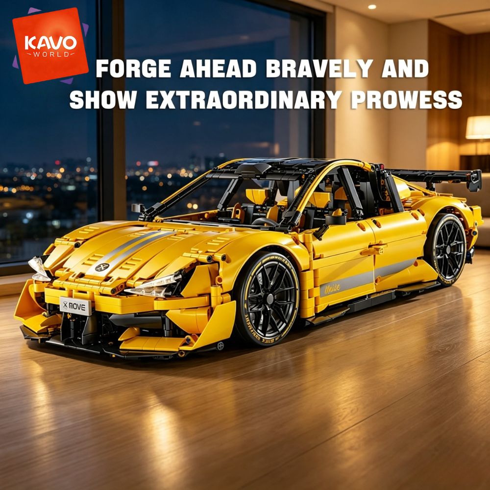 KAVOWORLD 2143 piezas Coche de - Desk Setup Build reseña y precio