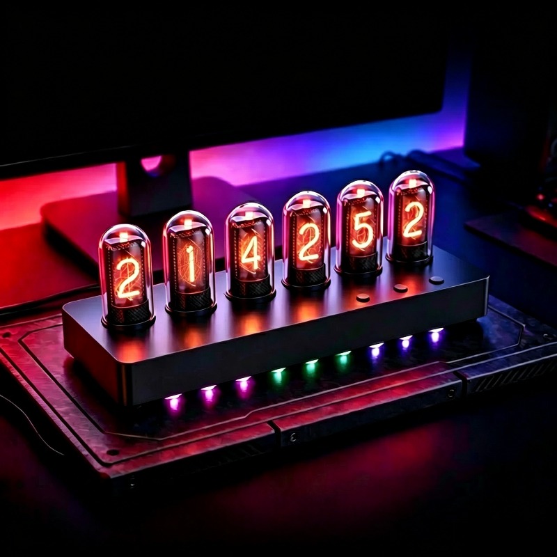 Relojes de Tubo Nixie Simulado - Desk Setup Artist reseña y precio