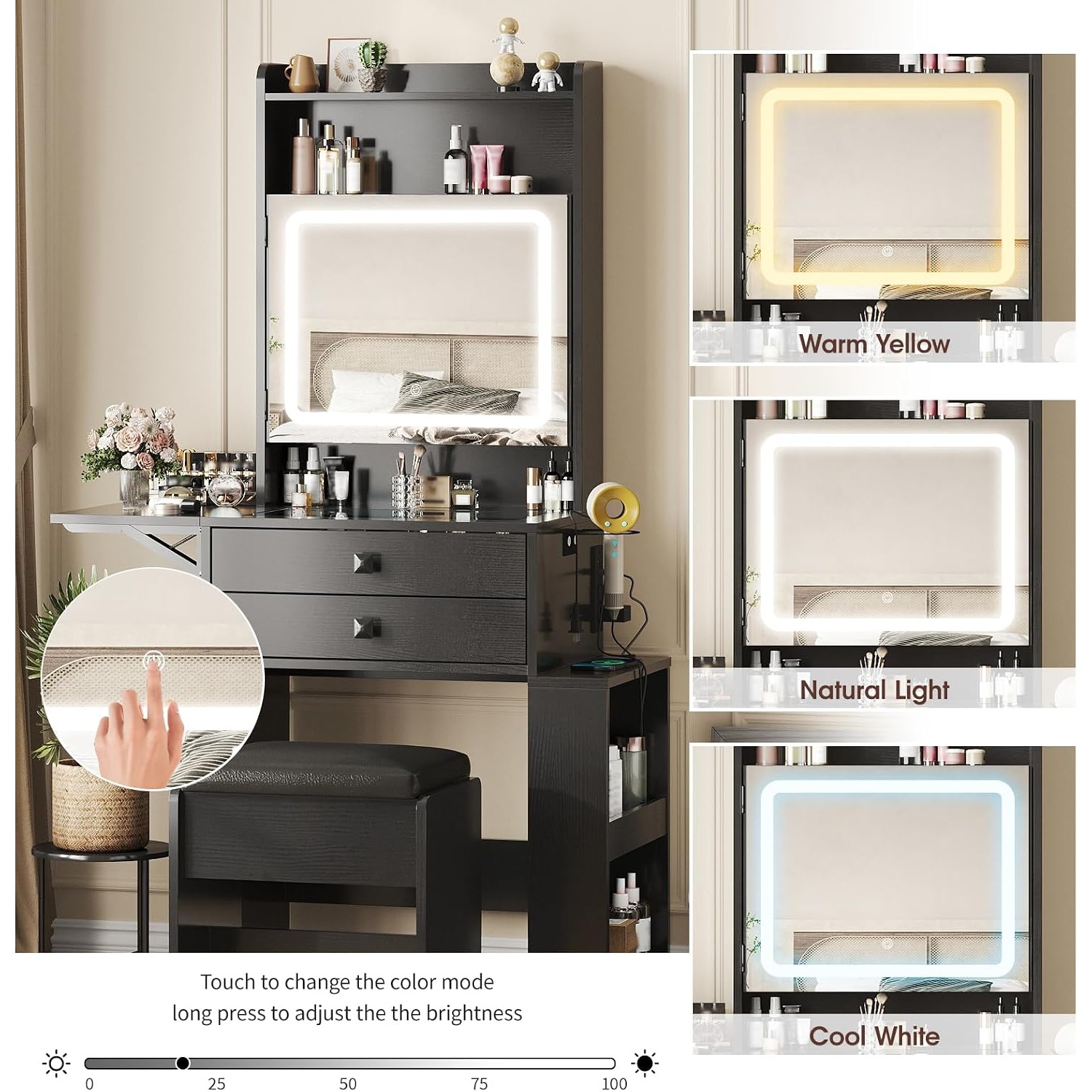 Pequeño tocador de maquillaje  - Desk Setup Small reseña y precio
