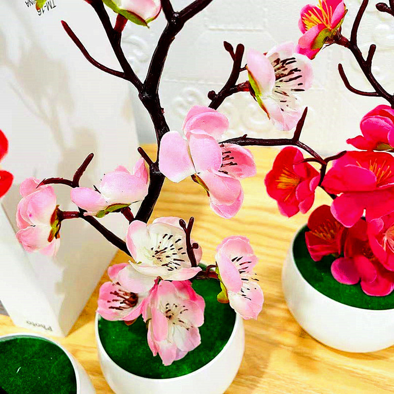 Simulación de ciruela, maceta, - Desk Setup Plant reseña y precio