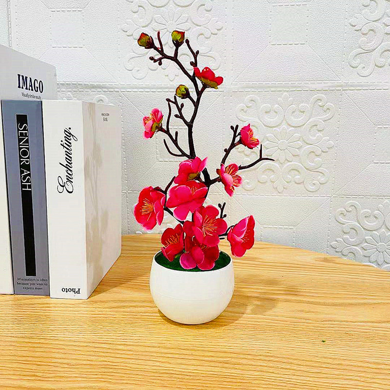 Simulación de ciruela, maceta, - Desk Setup Plant reseña y precio