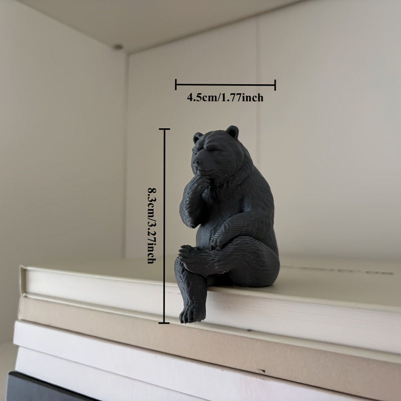 Figura Decorativa de Oso Senta - Desk Setup Retro reseña y precio