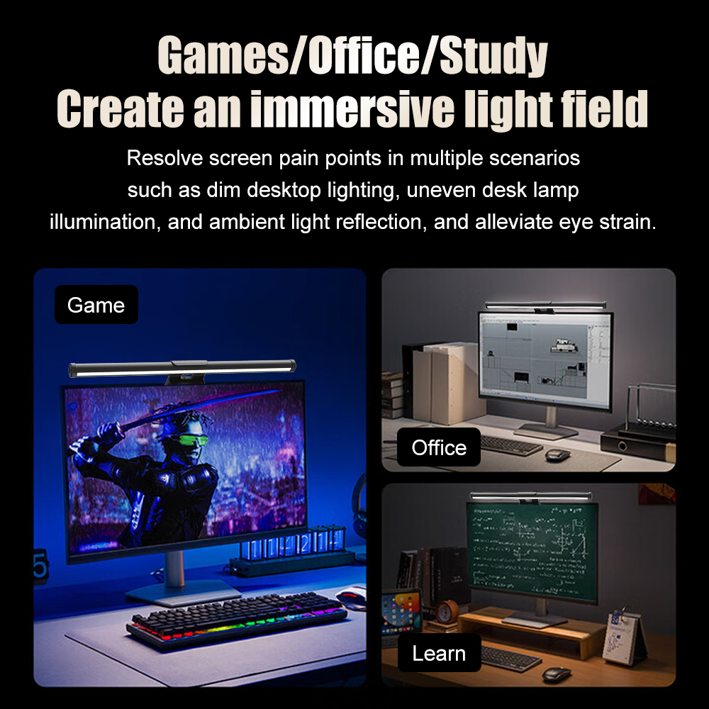 Barra de luz LED para monitor, - Desk Setup Tech reseña y precio