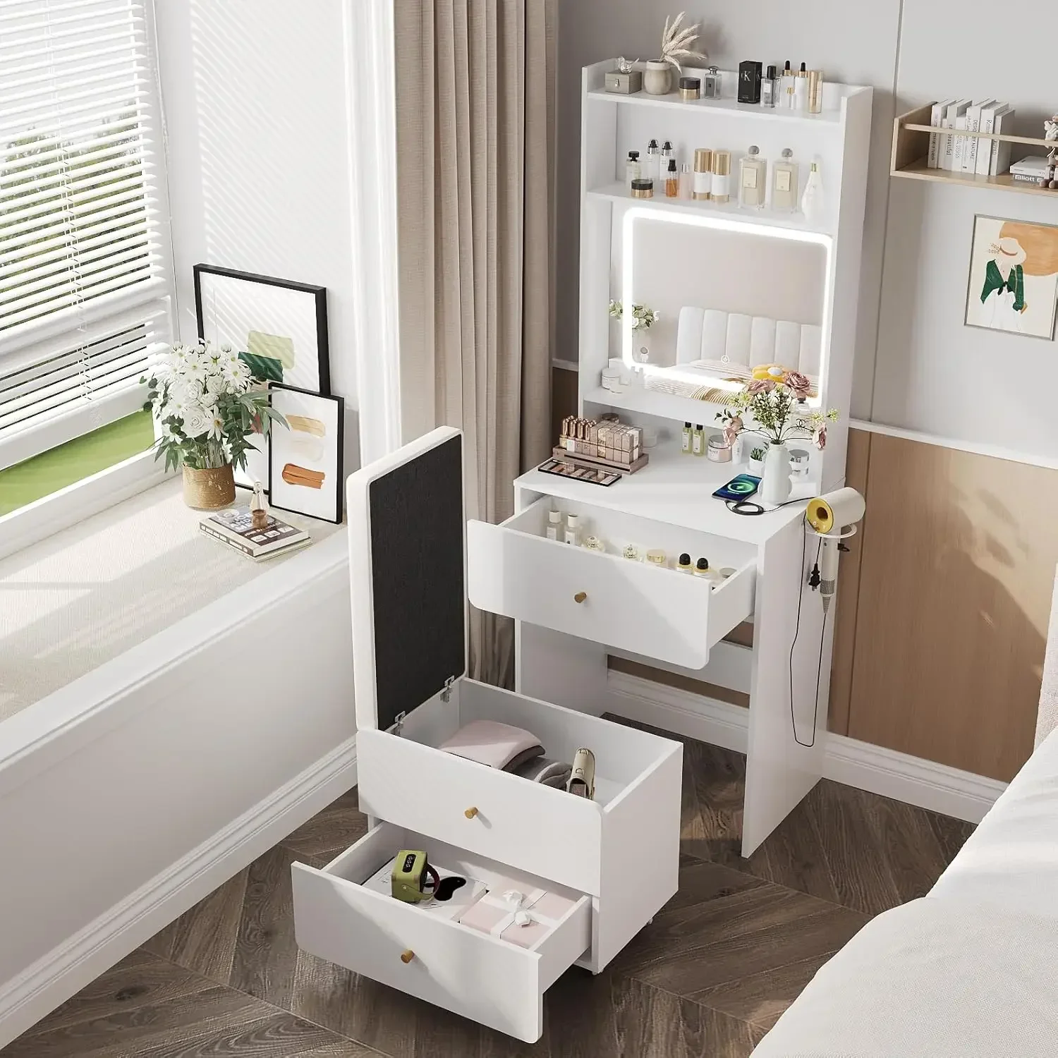 Vabches Tocador de Maquillaje  - Desk Setup Small reseña y precio