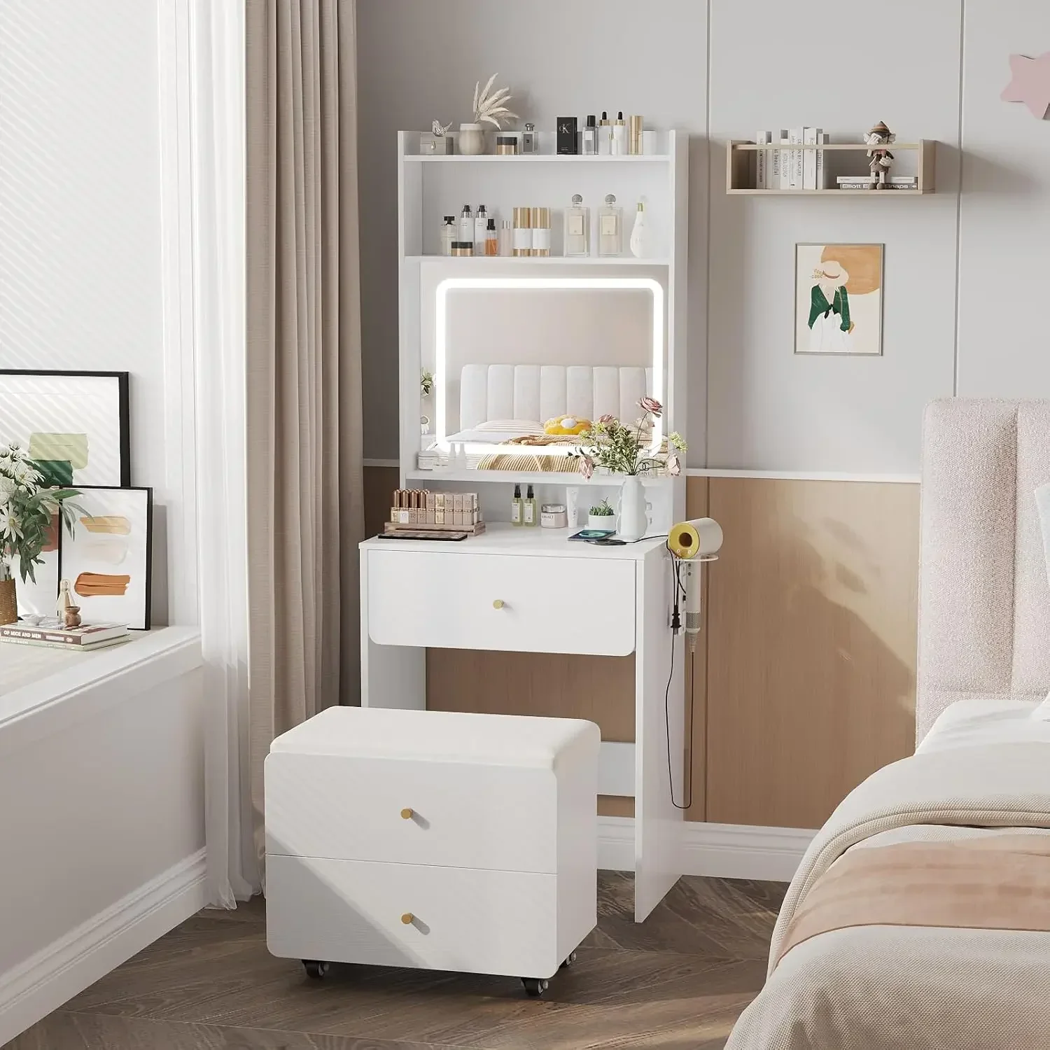 Vabches Tocador de Maquillaje  - Desk Setup Small reseña y precio