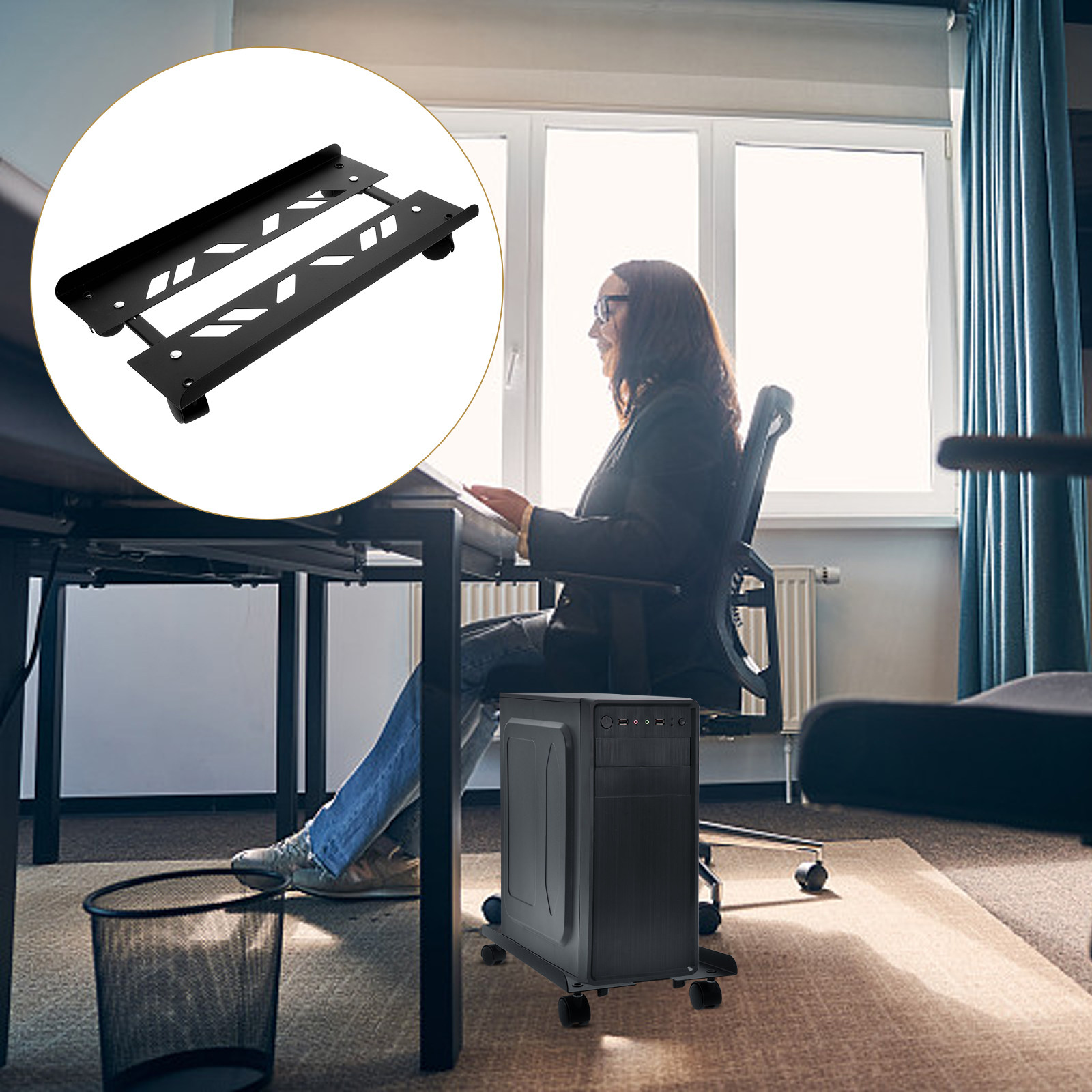 Soporte para torre de ordenado - Desk Setup No Computer reseña y precio