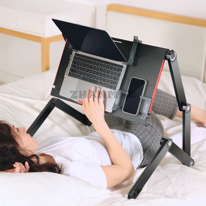 Lying Flat en la cama, escrito - Desk Setup Notebook reseña y precio