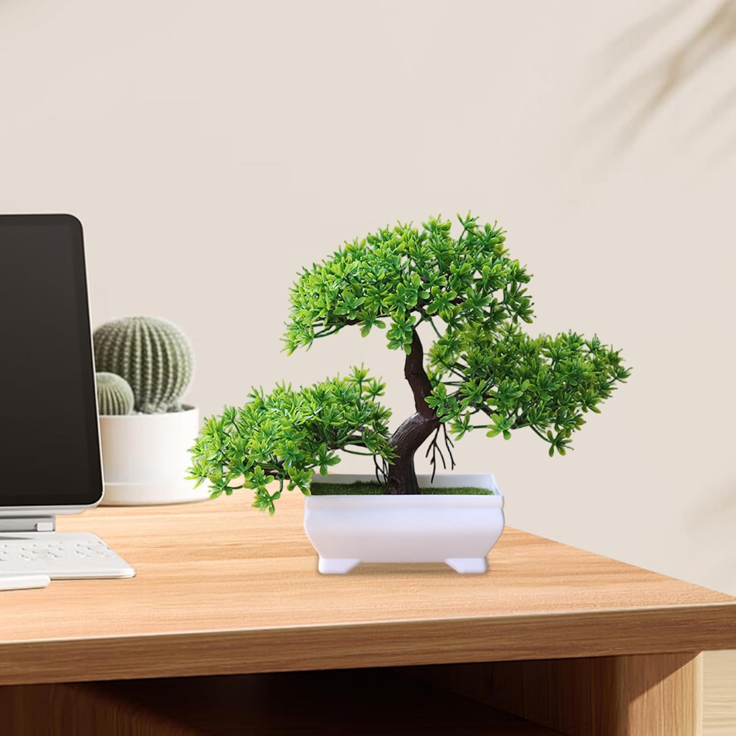 1/2 Piezas de Bonsái Artificia - Desk Setup Plant reseña y precio