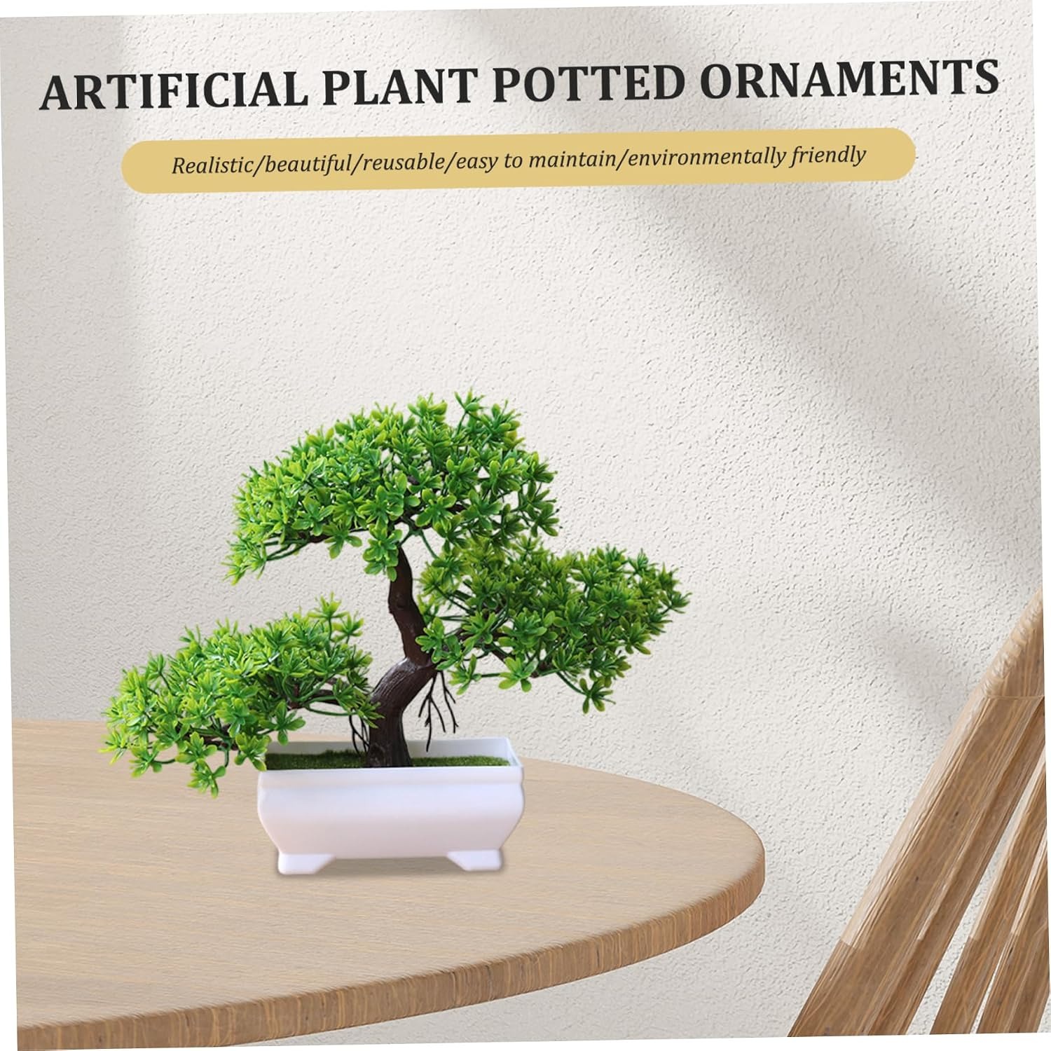 1/2 Piezas de Bonsái Artificia - Desk Setup Plant reseña y precio